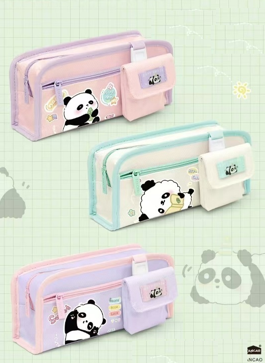 Sweet Panda Premium 2 Zipper With Mini Pouch - Large Pouch
