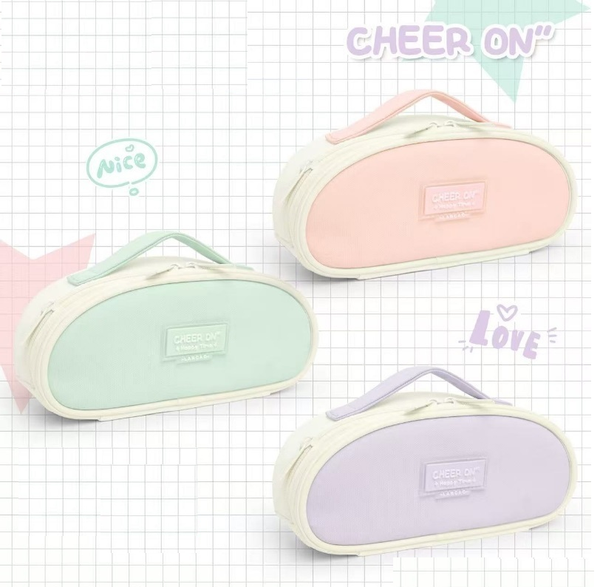 Cheer On Happy Time  Premium 2 Zipper With Mini Pouch - Large Pouch