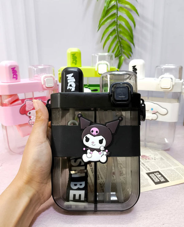 Kuromi 2 in 1  - Water Bottle / Sipper