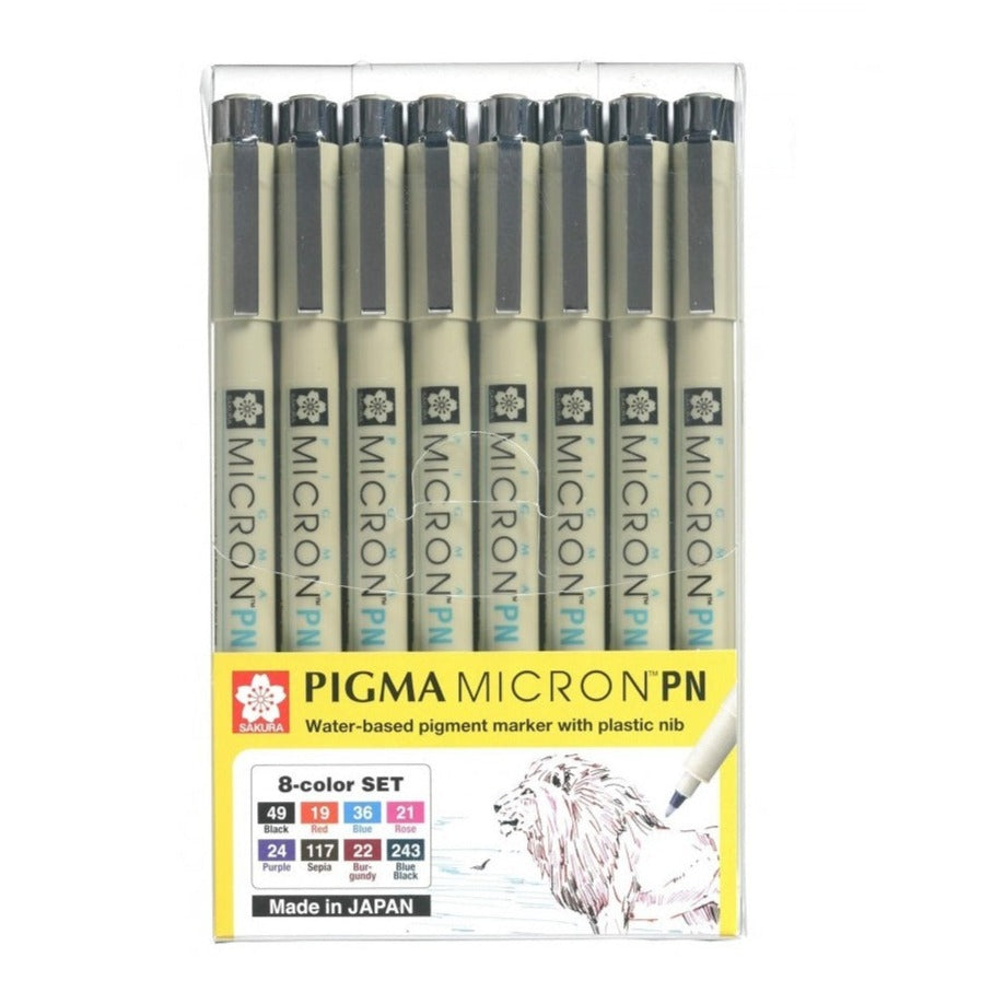 Sakura Pigma Micron Pen Black Set Of 8