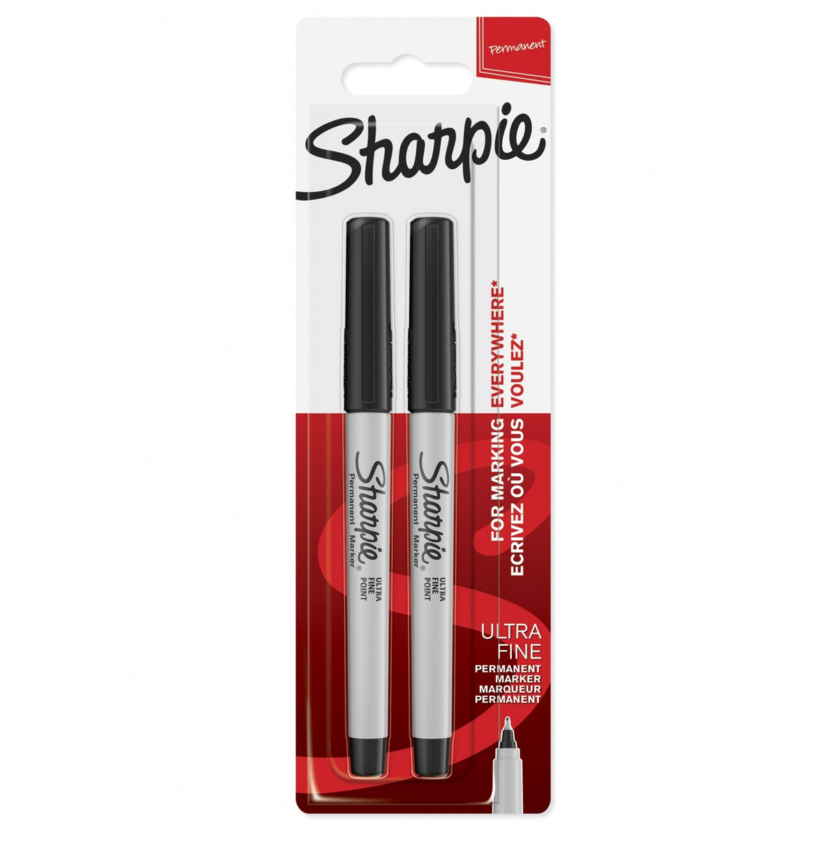 Sharpie  Black Ultra Fine Marker Set Of 2