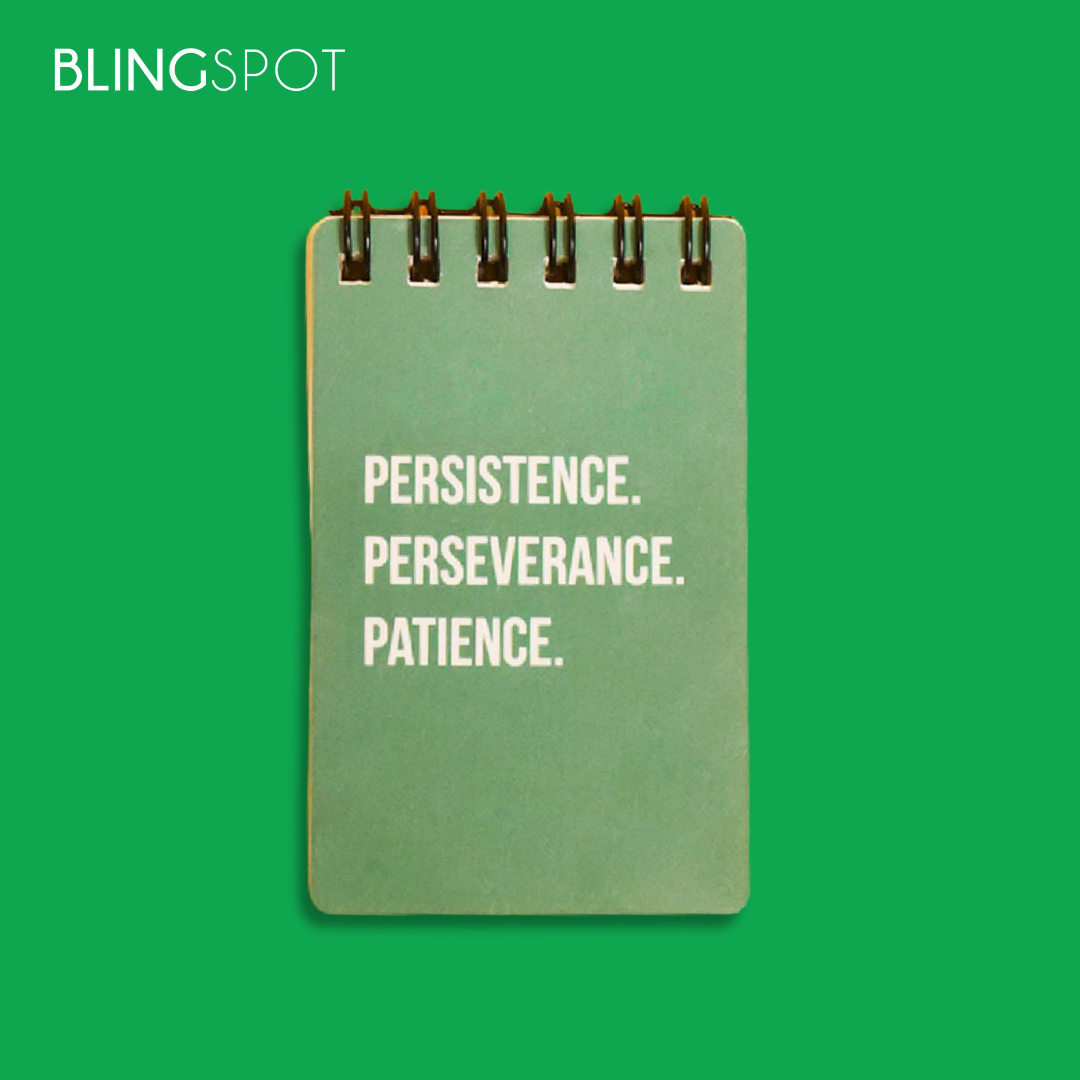Persistence. Perseverance. Patience. - Mini Notepad