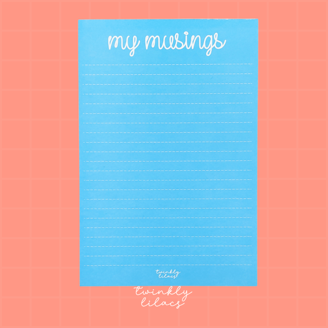 My Musings - Blue Notepad