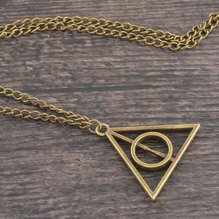 Harry Potter Bronze Hallow Death  - Necklace