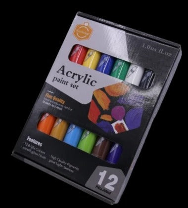 Keep Smiling Acrylic Paint 30ml  Set Of 12