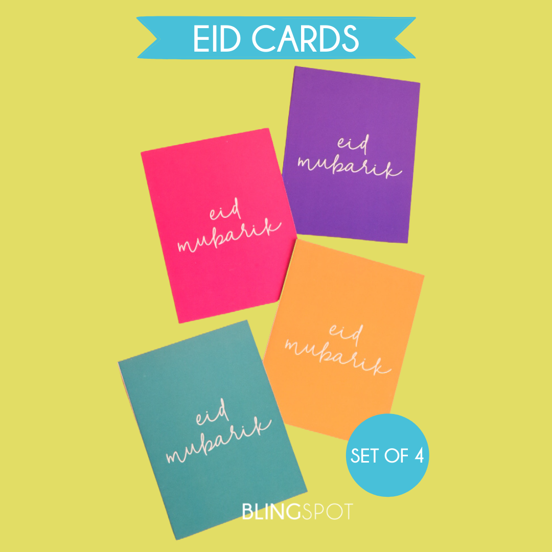 Eid Mubarik - Set of 4 Greeting Cards