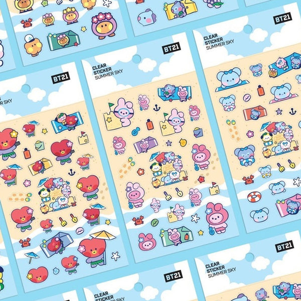 BT21 BTS Clear Summer Sky Sticker