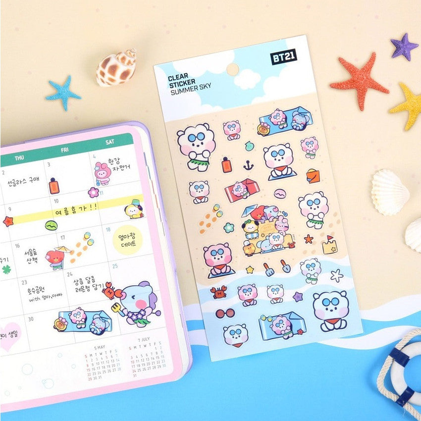 BT21 BTS Clear Summer Sky Sticker