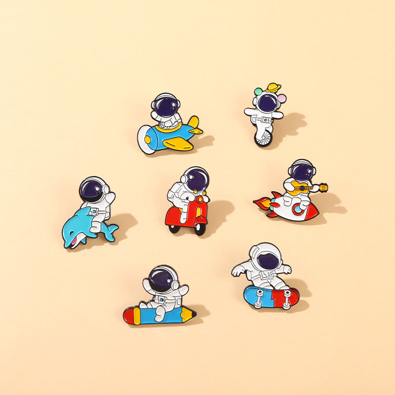 Happy Astronaut- Enamel Pin