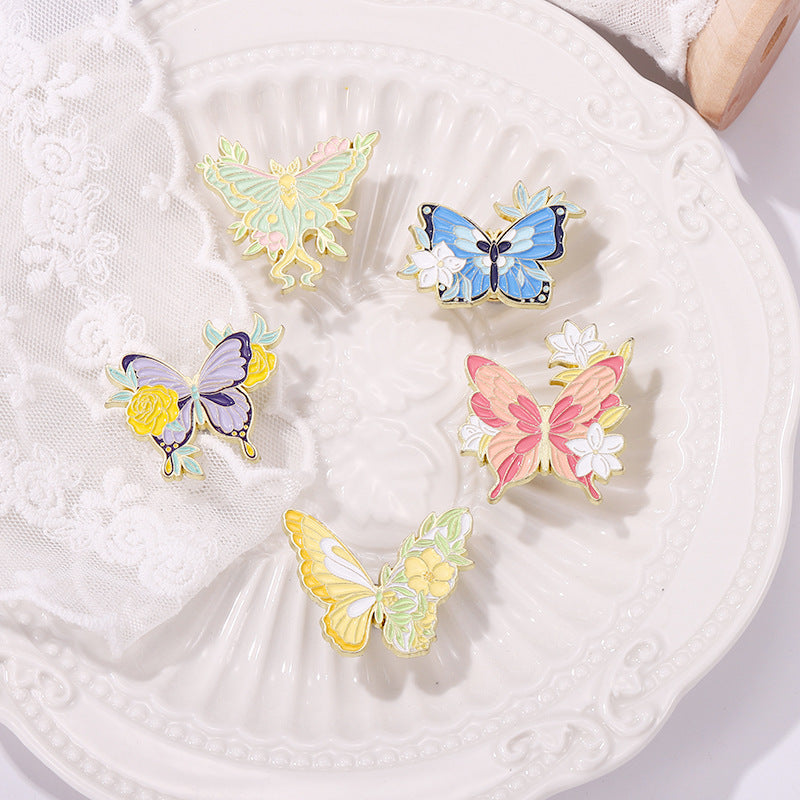 Floral  Butterfly's - Enamel Pin