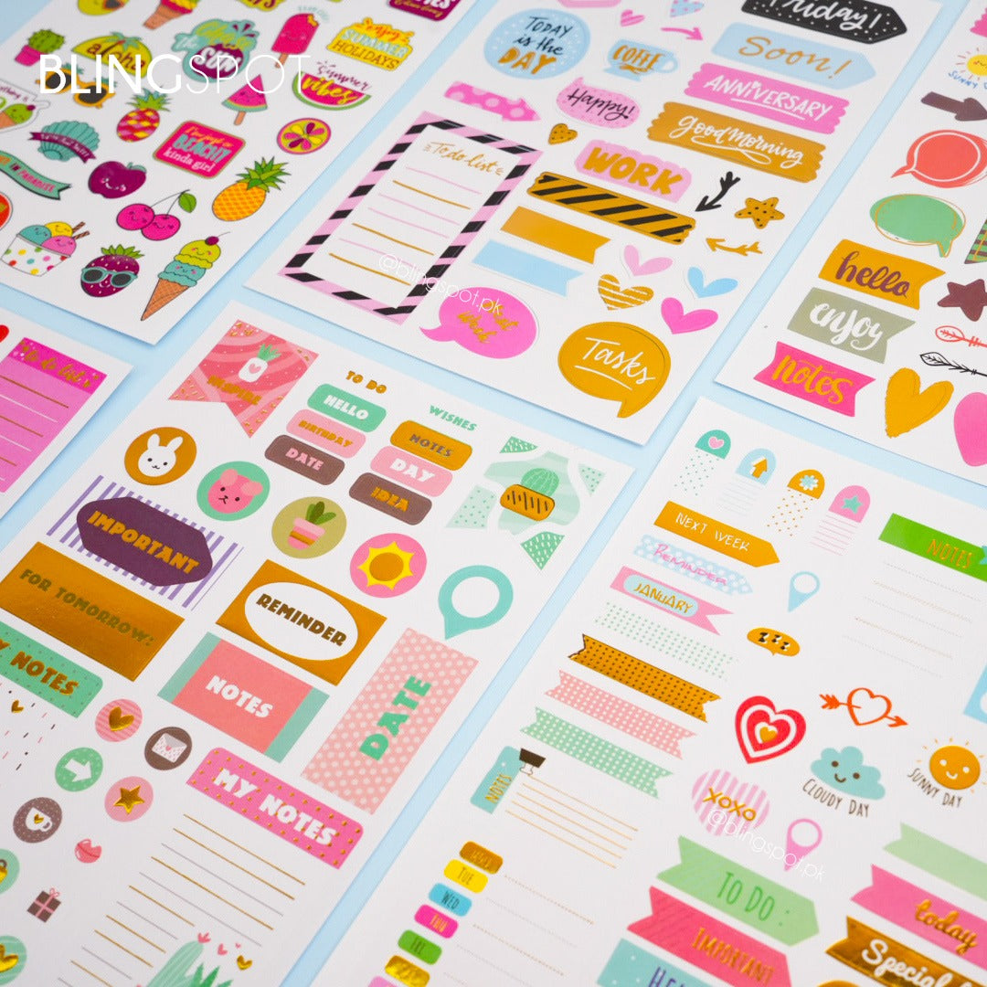 Monthly & Weekly Planner  Decoration Stickers - Style 1