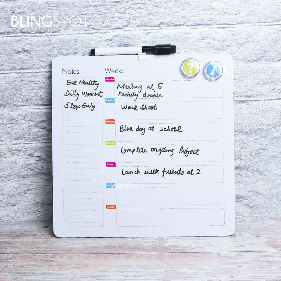 Notes &amp; Weekly Magnetic Whiteboard Set