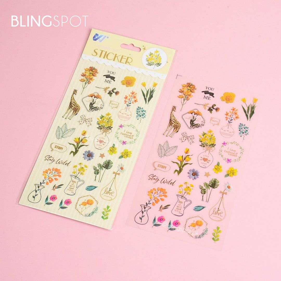 Floral Wreath Style 1 - Stickers