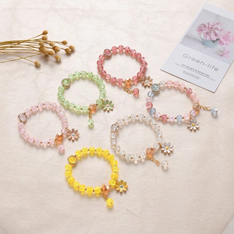 Daisy Charm Green - Bracelet