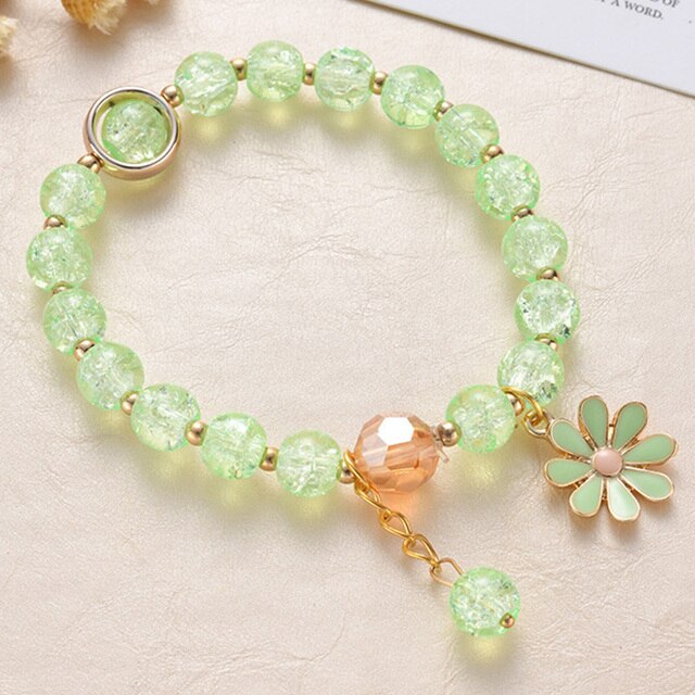 Daisy Charm Green - Bracelet