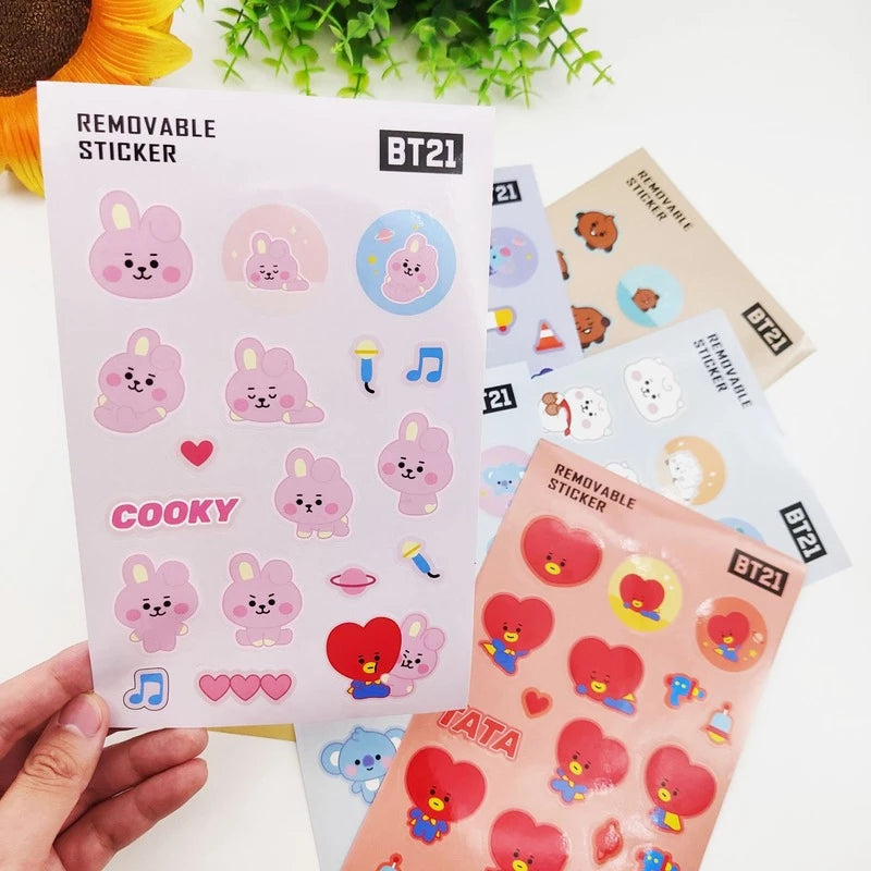 BT21 BTS Removeable Big Stickers