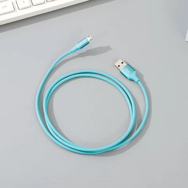 Solid Color Blue Usb-Micro Data Cable