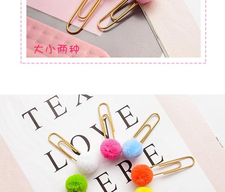 Candy Colors Golden Paper Clip Bookmark 