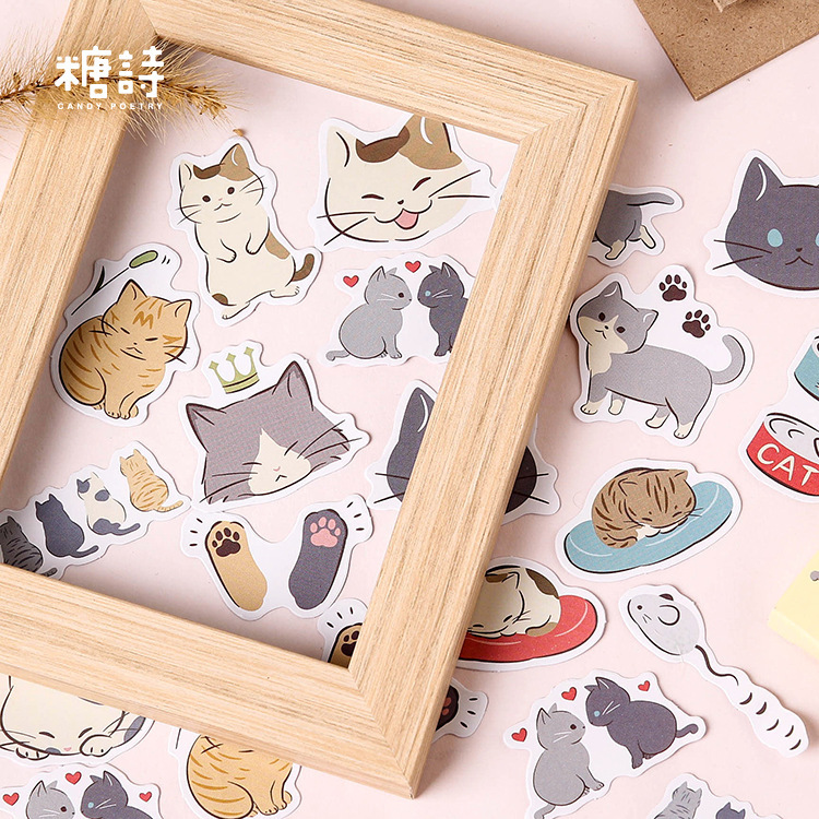 Cute Cat & Mouse - Sticker