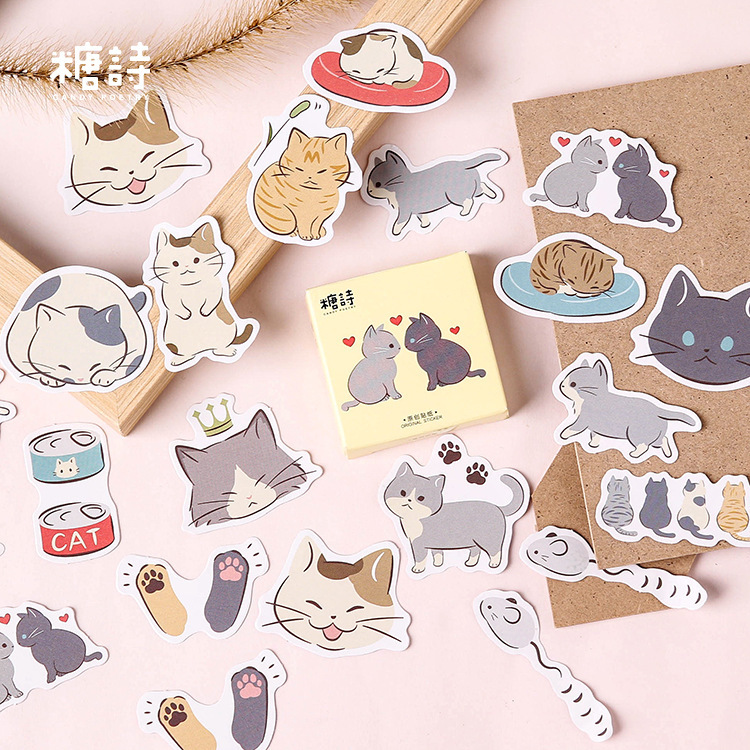 Cute Cat & Mouse - Sticker