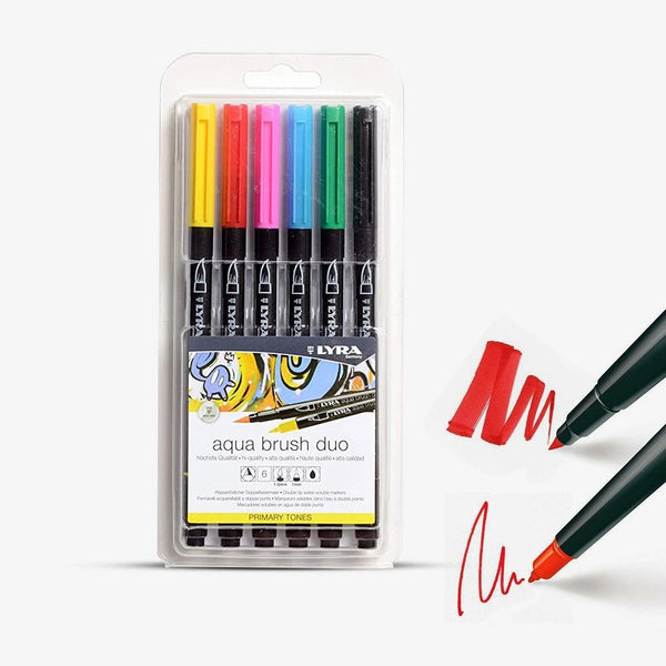 Lyra Aqua Brush Duo Water Soluble Marker Set Of 6pcs