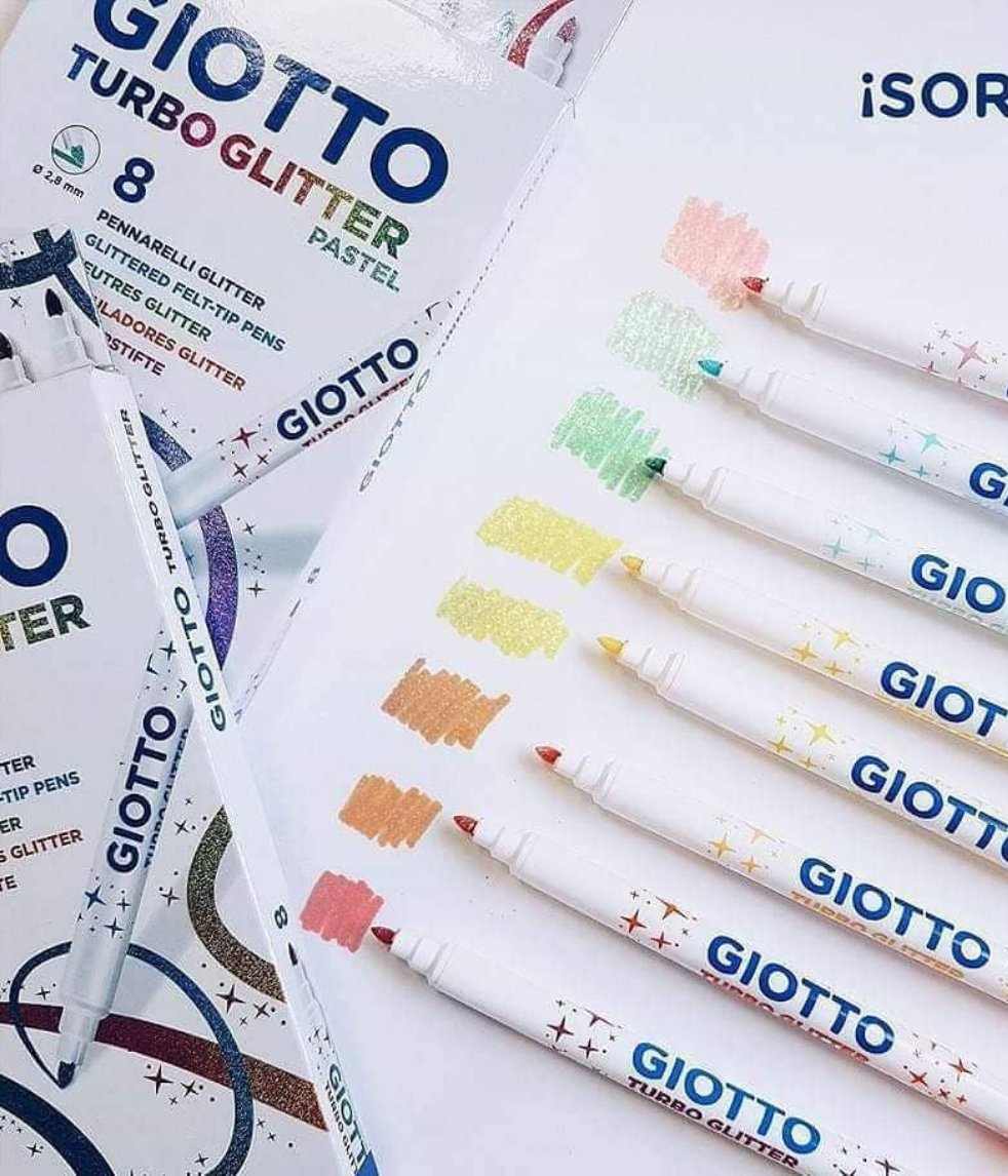 Giotto Turbo Glitter Color Marker Set Of 8