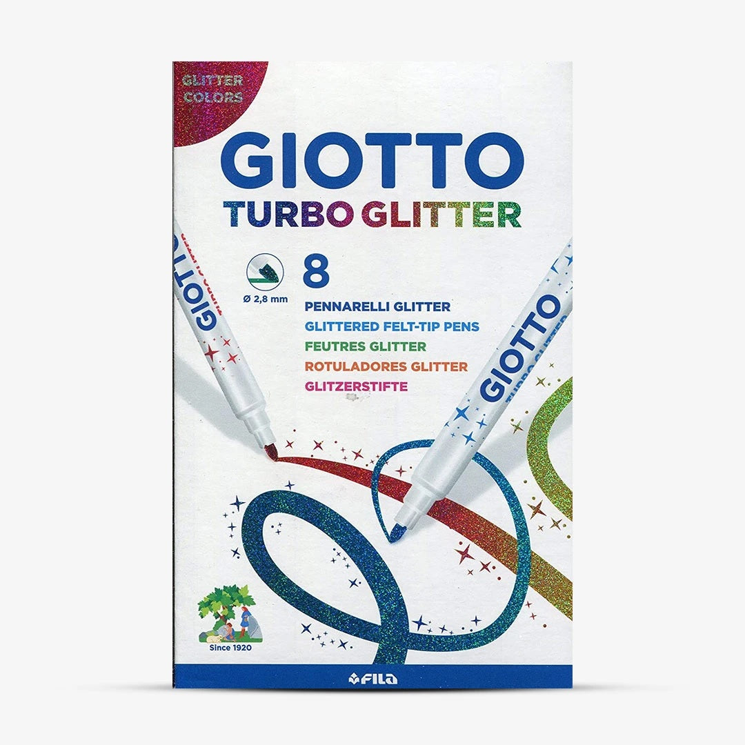 Giotto Turbo Glitter Color Marker Set Of 8