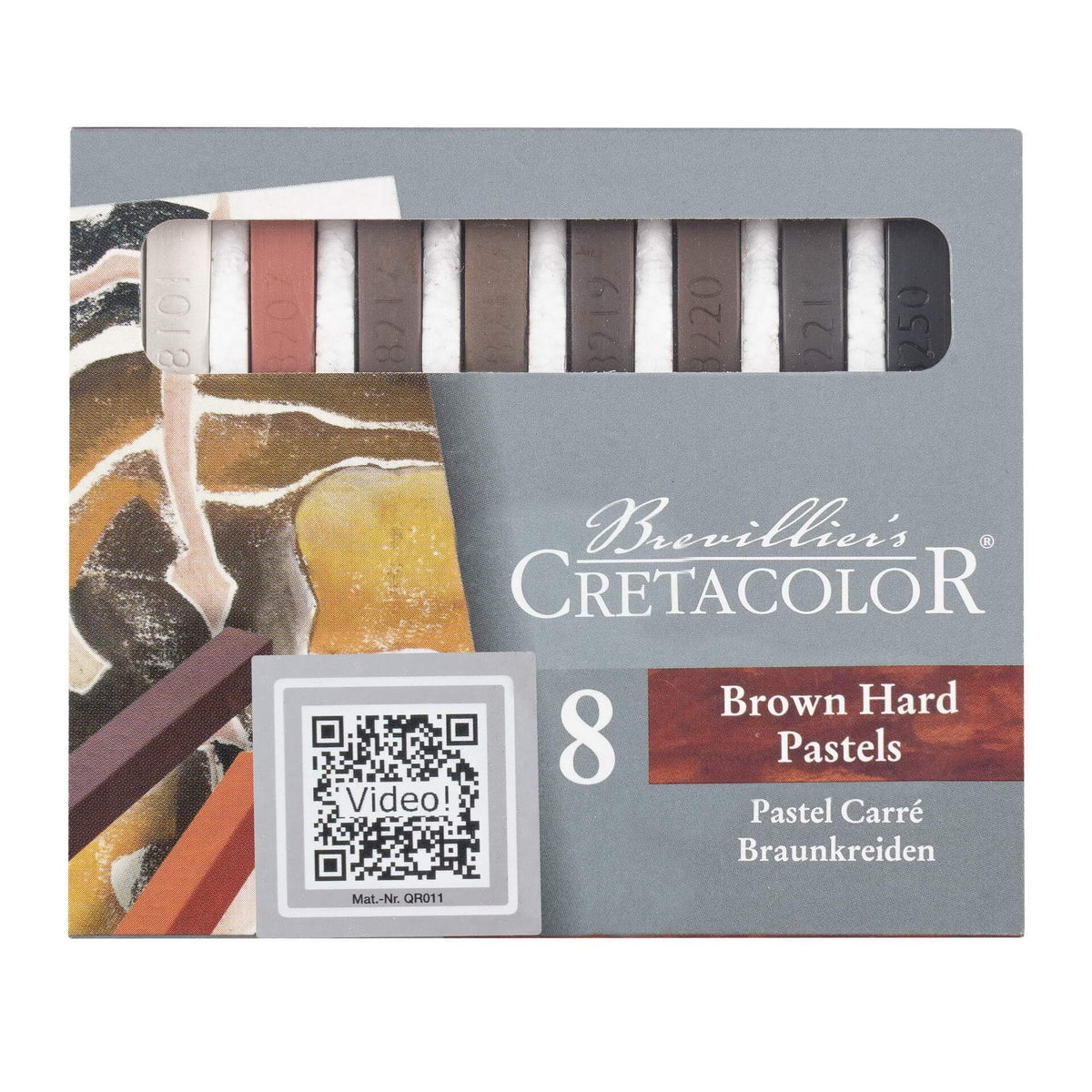 Cretacolor Hard Pastels In Grey Tones Set of 8 Pcs