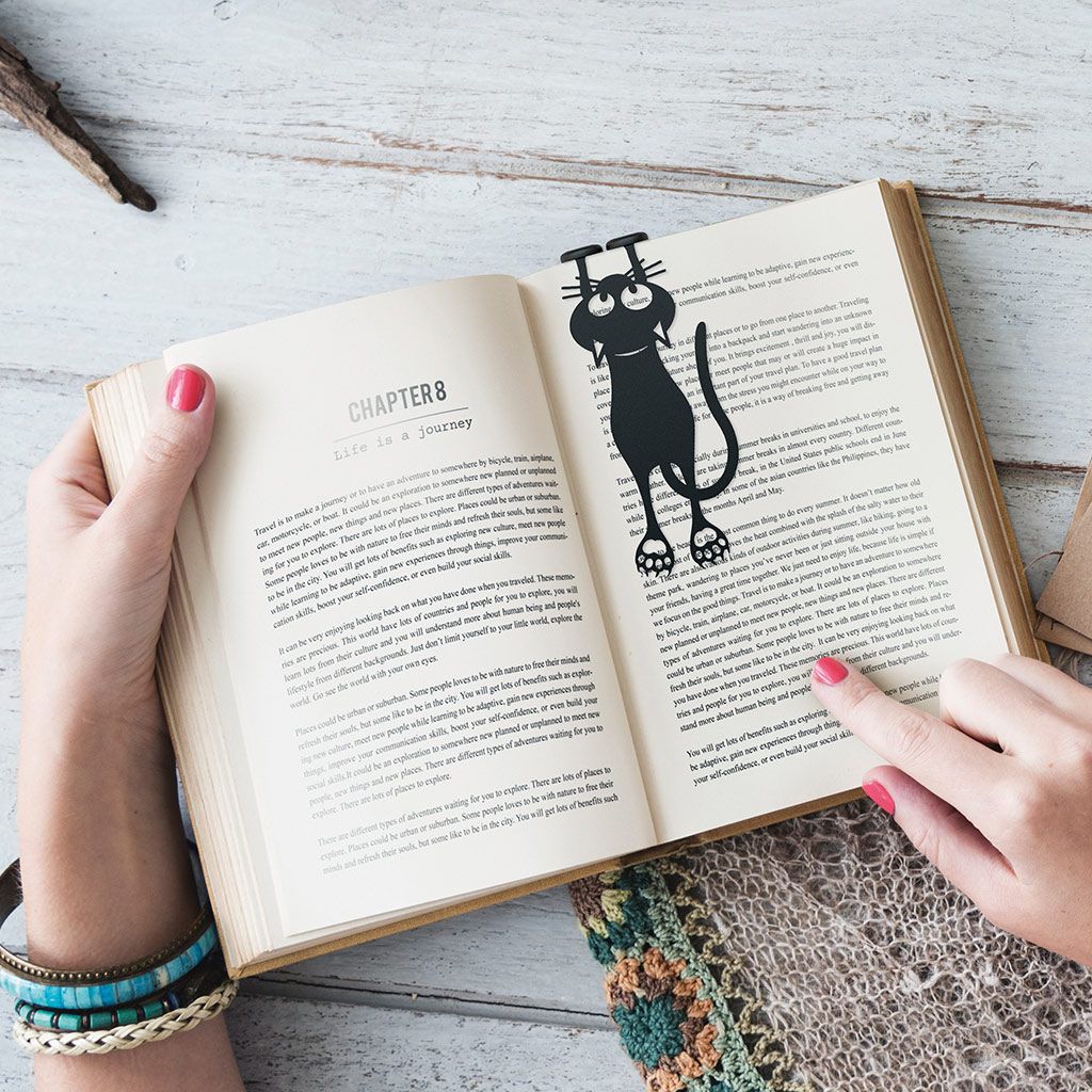 Cat Hanging Bookmark