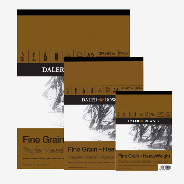 Daler Rowney - Fine Grain Heavy weight Pads 200gsm 30 sheets