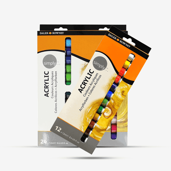 Daler Rowney - Simply Acrylic Paint Set 12-24pcs