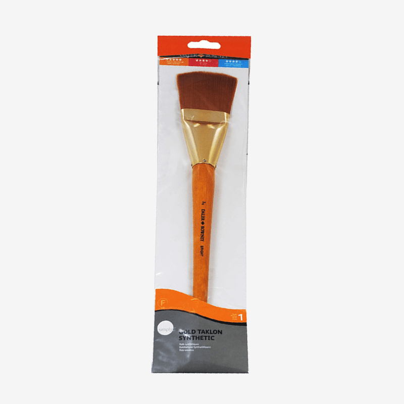 Daler Rowney Simply Gold Taklon Synthetic Hairs Mega Flat Brush