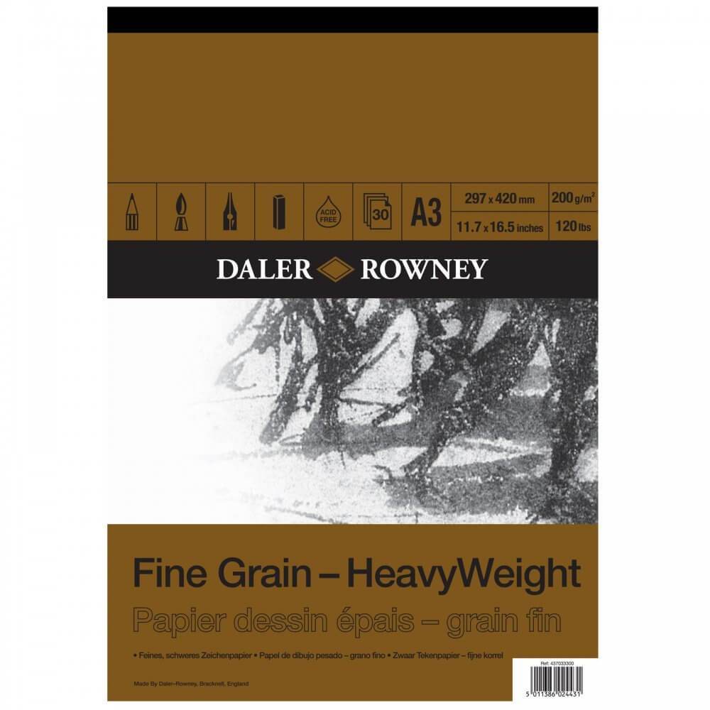 Daler Rowney - Fine Grain Heavy weight Pads 200gsm 30 sheets
