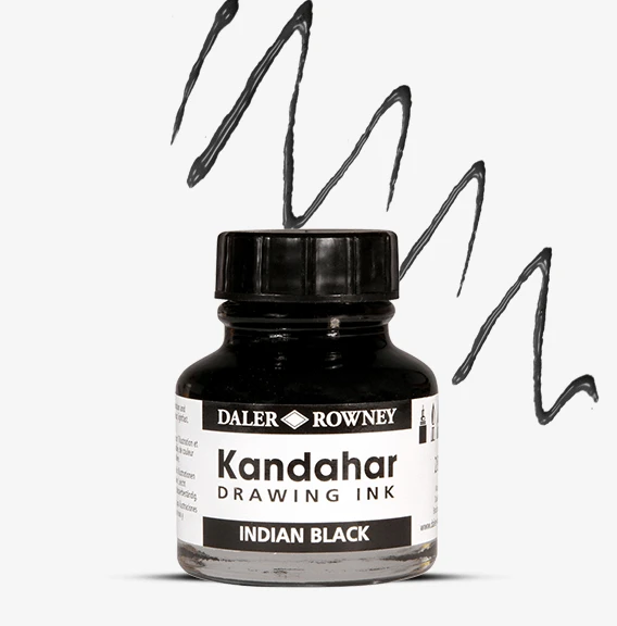 Daler Rowney Kandahar Drawing Ink Indian Black