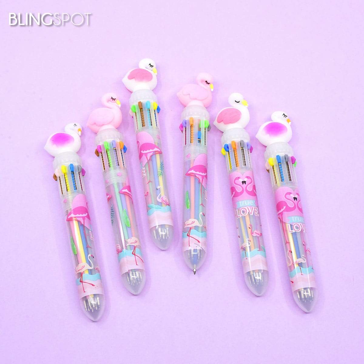Flamingo 10 in 1 MuIti-Colored Ballpoint Pen 