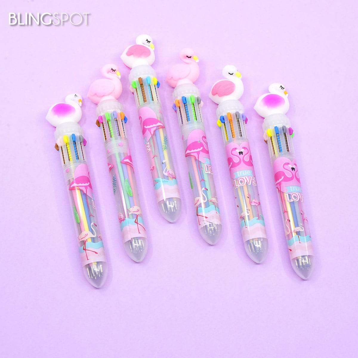 Flamingo 10 in 1 MuIti-Colored Ballpoint Pen 