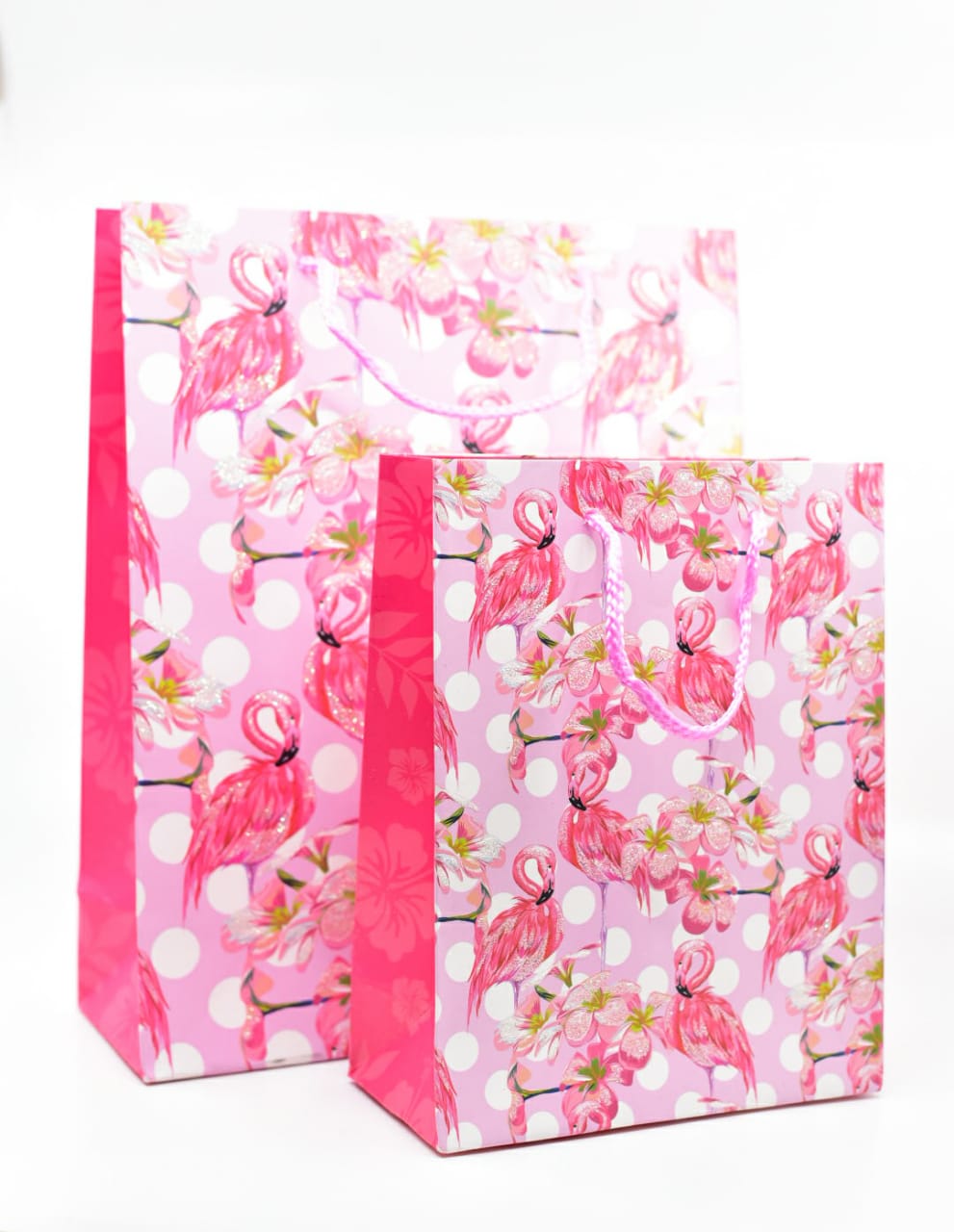 Tropical Flamingo Gold Foil Gift Bag