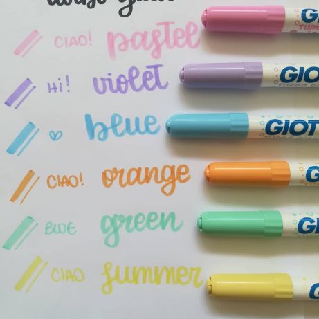 Giotto Turbo Giant Pastel Color Markers Set of 6