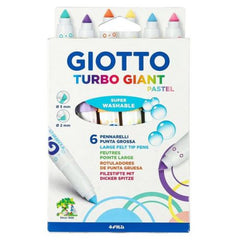 Giotto Turbo Giant Pastel Color Markers Set of 6 - The Blingspot Studio