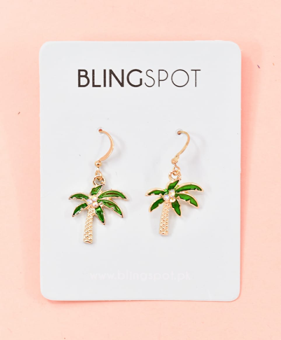 Dazzling Palm Tree Gold - Earrings