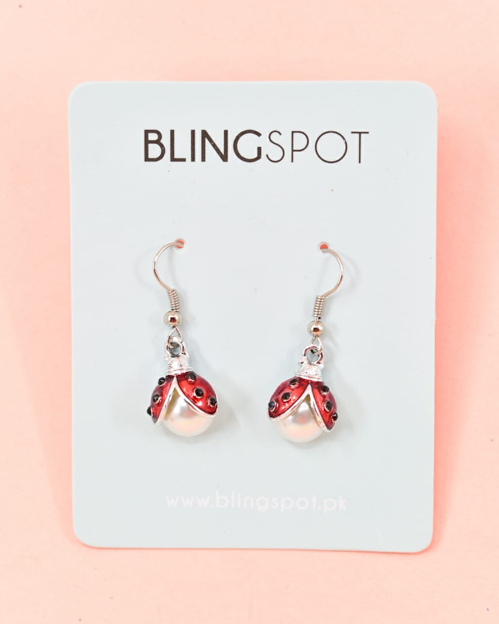 Pearly Ladybird - Earrings