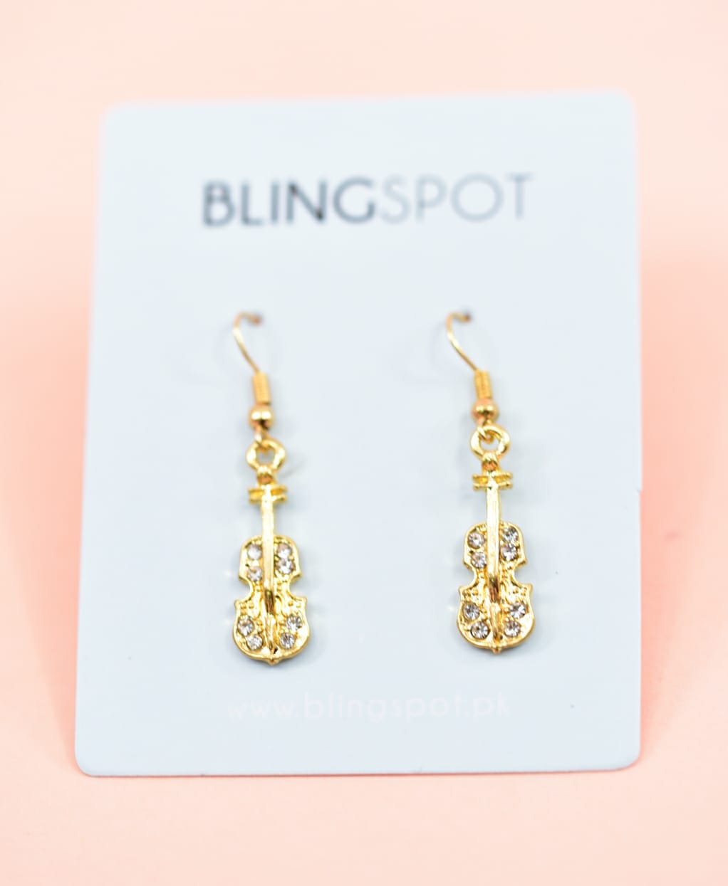 Sparkly Violin - Earrings