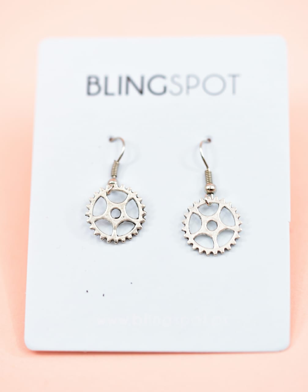 Rotary Disc Hinge Silver - Earrings