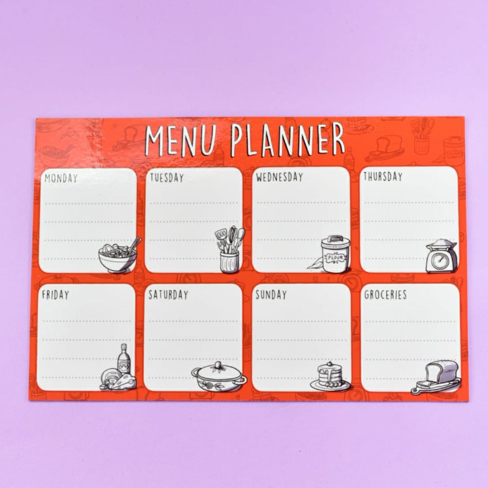 Wipe & Clean Magnetic Menu Planners