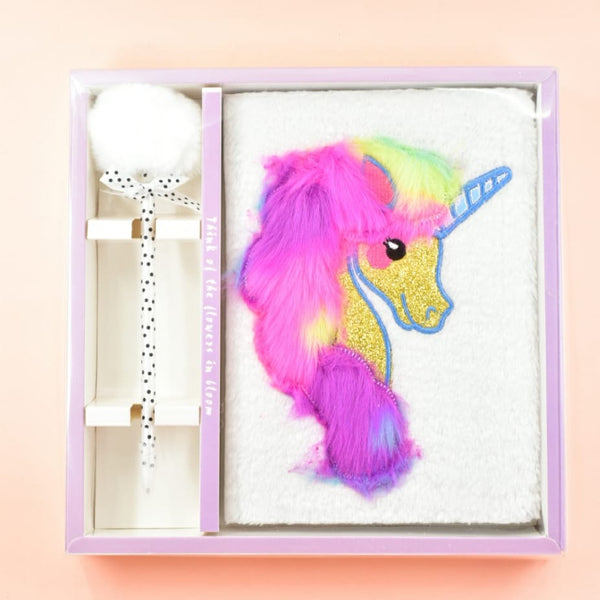 White Fluffy Unicorn - Stationery Set