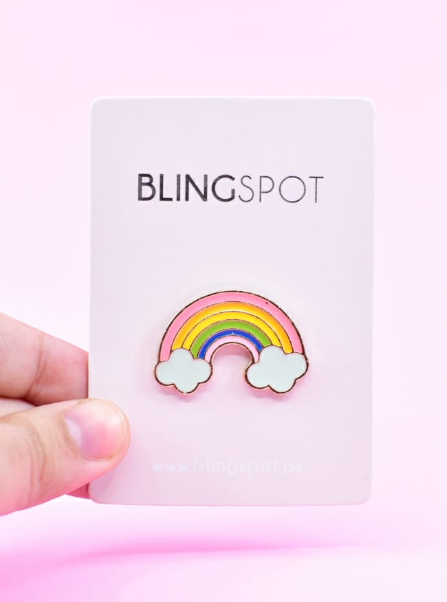 Rainbow and Clouds - Enamel Pin