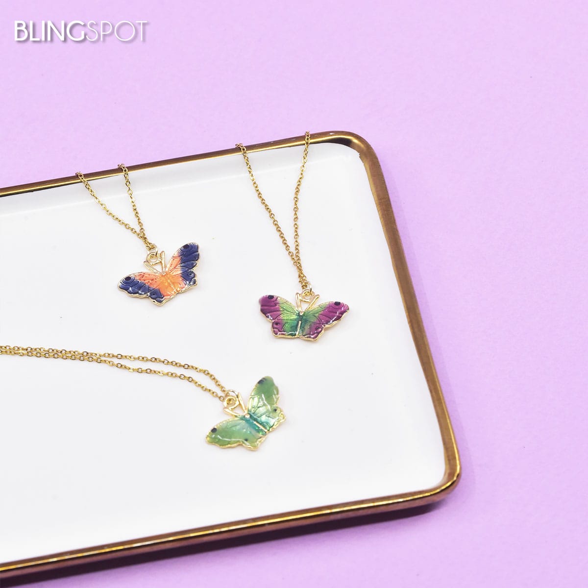 Colorful Butterfly - Necklace