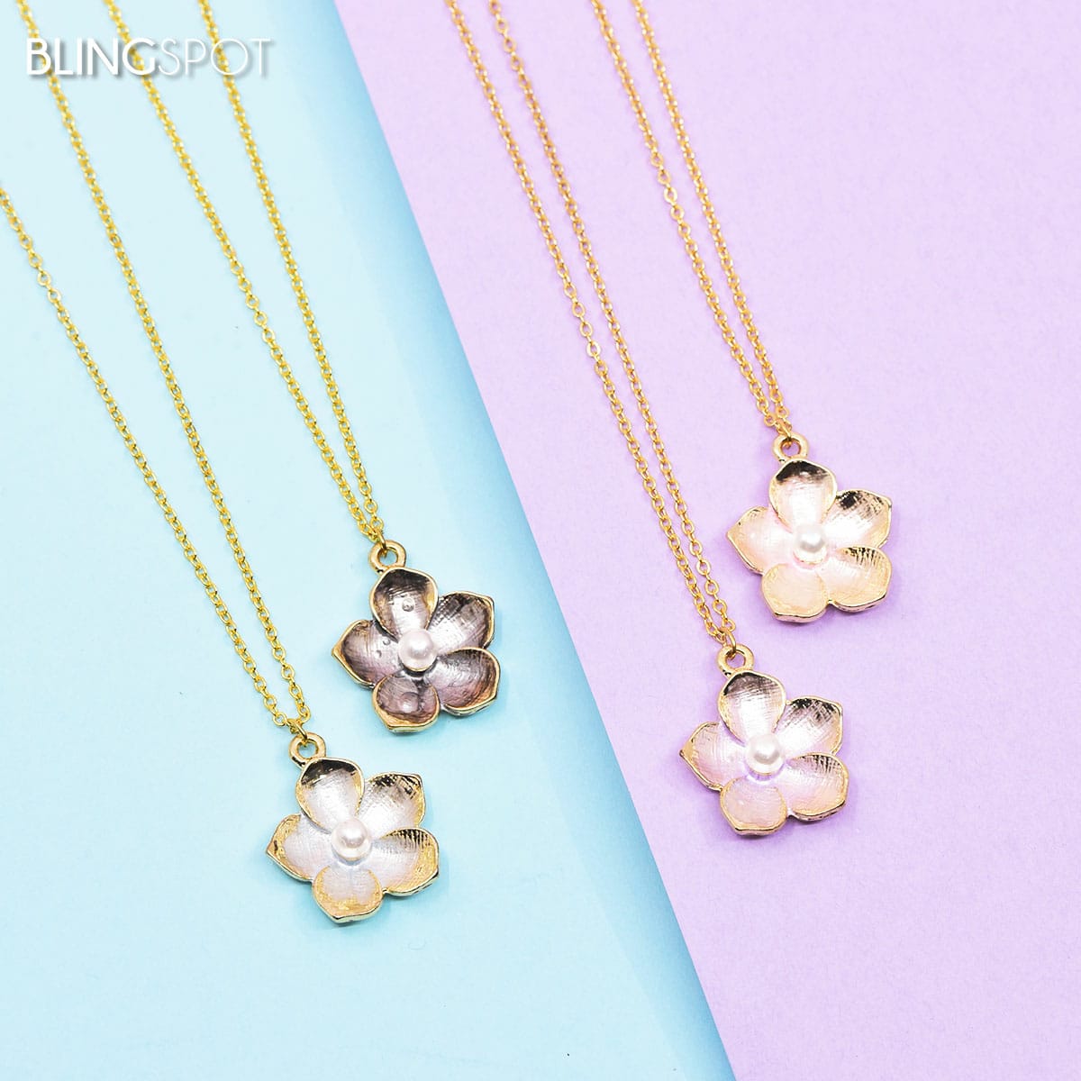 Pearlescent Florals - Necklace
