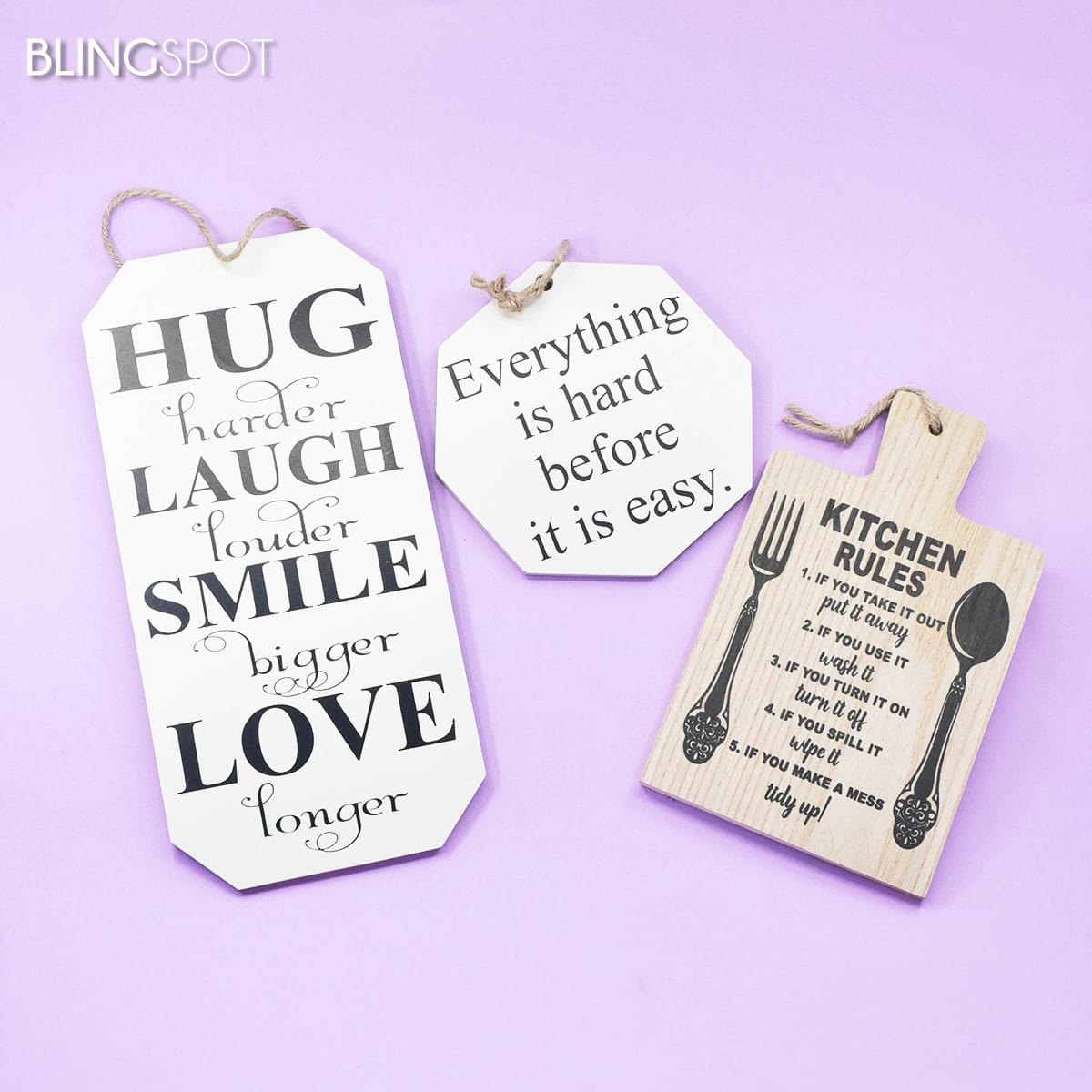 Home & Kitchen Wooden - Plaque