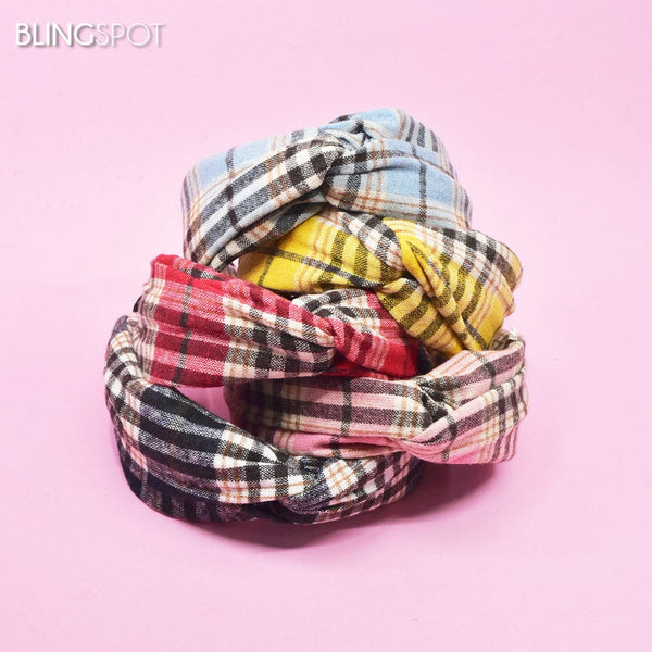 Checkered Turban Knot - Headband